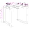 vidaXL Zonnebed Tafel Bruin 40 x 40 x 36 cm Geïmpregneerd grenen hout