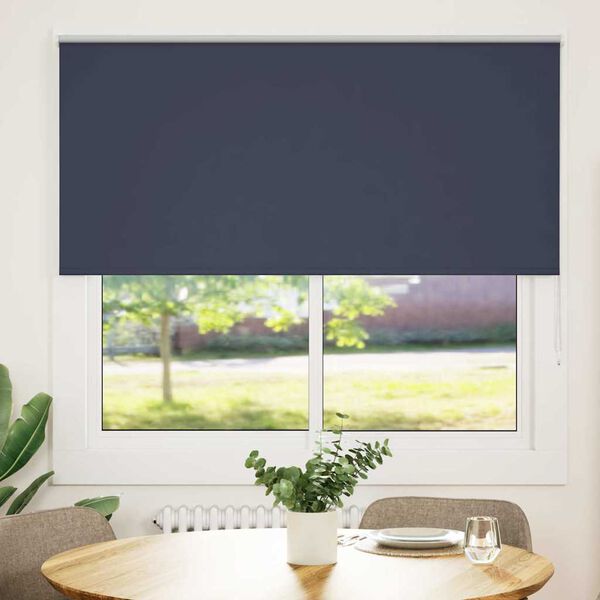 vidaXL Rolgordijn verduisterend 160x130 cm stofbreedte 156,6 cm blauw