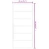 vidaXL Schuifdeur met beslag 90x205 cm aluminium en ESG-glas