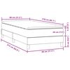vidaXL Boxspring met matras fluweel donkerblauw 80x210 cm