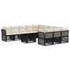 vidaXL Tuinbankenset 12 st Zwart poly rattan