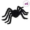 vidaXL Halloween Spin Decoratie 6 st Zwart 75 cm Polyester en staal