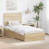 vidaXL Bedframe met hoofdeinde Sonoma Eiken 75 x 190 cm Bewerkt hout