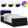 vidaXL Ottoman bed met matras en LED's 100x200 cm stof zwart