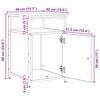 vidaXL Nachtkastje artisanaal eikenkleurig Bewerkt hout