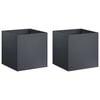 vidaXL Tuin Bloempot 2 st Antraciet 35 x 35 x 35 cm Koudgewalst staal