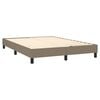 vidaXL Boxspring met matras en LED stof taupe 140x200 cm