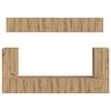vidaXL Tv-meubelset Wandgemonteerd 5 pcs Artisan Eiken Bewerkt hout