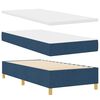 vidaXL Boxspring bed met matras met hoofdeinde Blauw 100 x 200 cm Stof