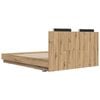 vidaXL Bedframe met Hoofdeinde Artisan Eiken 150 x 200 cm Bewerkt hout
