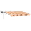 vidaXL Handmatige Luifelhouder met LED's Geel, Oranje en Wit 3 x 2,5 m