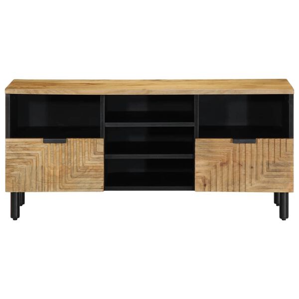 vidaXL Tv-meubel 100x33x46 cm massief mangohout bruin