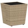vidaXL Tuin Bistro Set 3 pcs Beige poly rattan