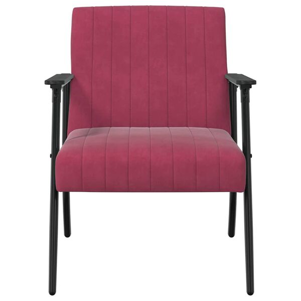 vidaXL Fauteuil Wijnrood 59 x 75 x 78 cm Fluweel