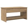 vidaXL Salontafel Artisan Eiken 80 x 50,5 x 41,5 cm Bewerkt hout
