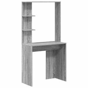 vidaXL Bureau Grijs Sonoma Bewerkt hout 78,5 x 37 x 154,5 cm