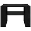 vidaXL Salontafel met opslag Zwart Eiken 66 x 53 x 45 cm Bewerkt hout