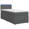 vidaXL Boxspringbed met matras en LED Donkergrijs 90 x 190 cm Stof