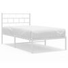 vidaXL Bedframe met hoofdbord metaal wit 80x200 cm