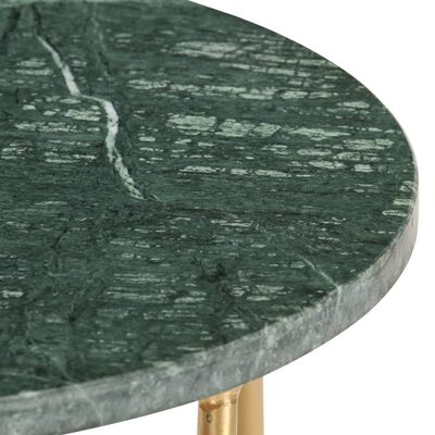 vidaXL Salontafel 40x40x40 cm echt steen met marmeren textuur groen