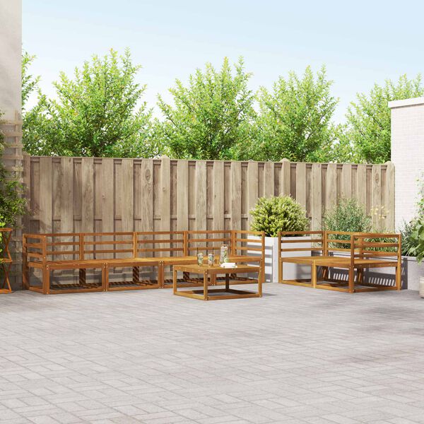 vidaXL Buiten bankenset met kussen 7 pcs Natuurlijk en Cr&egrave;me