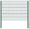 vidaXL Schuttingpaneel met palen ijzer 176,5x120 cm groen