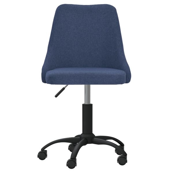 vidaXL Eetkamerstoelen draaibaar 4 st stof blauw