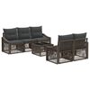 vidaXL Tuinbankenset 6 st Grijs 55 x 55 x 37 cm poly rattan