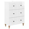 vidaXL Ladenkast Hoogglans Wit 66 x 34,5 x 90 cm Bewerkt hout