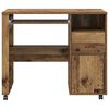 vidaXL Bureau met Wielen Oud Hout 91 x 50 x 77 cm Bewerkt hout