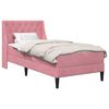 vidaXL Bedframe met matras met matras Roze 100 x 200 cm Fluweel