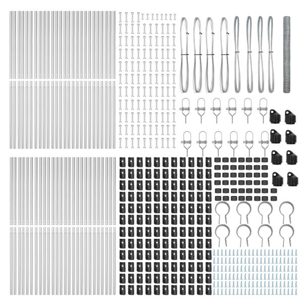 vidaXL Afrasteringspaal Zilver 100 x 1,6 m (36 mm gaas) Staal