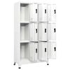 vidaXL Lockerkast 90x45x180 cm staal wit