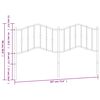 vidaXL Hoofdbord 180 cm metaal zwart