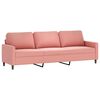 vidaXL 4-delige Loungeset met kussens fluweel roze