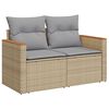 vidaXL Tuin Sofa Set met kussen met opslag 13 pcs Beige Poly Rattan