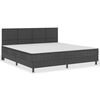 vidaXL Boxspring stof donkergrijs 200x200 cm