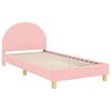 vidaXL Bedframe voor kinderen met hoofdbord Roze 80 x 200 cm Boucl&eacute;