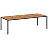 vidaXL Tuinstafel Zwart poly rattan