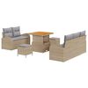 vidaXL Tuin Sofa Set 8 st 7-Aantal zitplaatsen Beige en Licht Grijs