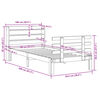 vidaXL Bedframe met hoofdeinde zonder matras 90x190 cm wit