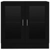vidaXL Vitrinekast 82,5x30,5x80 cm bewerkt hout zwart