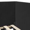 vidaXL Hoekbedframe Zwart 90 cm x 200 cm Polyester en multiplex
