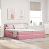 vidaXL Opslag bed met matras met hoofdeinde Roze 100 x 200 cm