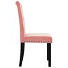 vidaXL Eetkamerstoelen 2 st fluweel roze