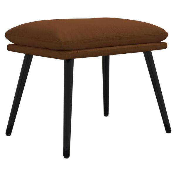 vidaXL Voetenbank 45x30x35 cm microvezelstof bruin