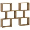 vidaXL Wandplank Artisanaal eiken 103 x 17 x 80 cm Bewerkt hout
