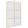 vidaXL Inloop Douche Wand Goud 140 x 195 cm gehard glas