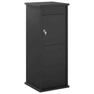 vidaXL Brievenbus Zwart 40 x 40 x 100 cm Staal