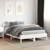 vidaXL Bedframe zonder matras massief grenenhout wit 120x200 cm